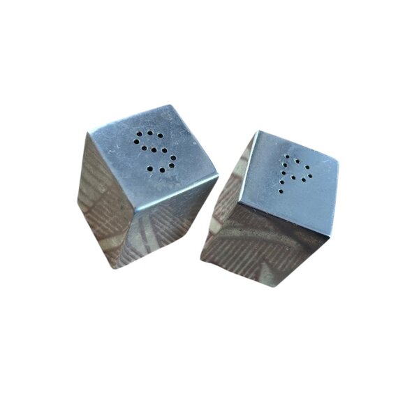 Vintage Charles Sheeler Art Deco Cubist Salt and Pepper Shakers 1935